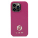 Guess hard silikonový obal iPhone 15 PRO 6.1" pink Strass Metal Logo