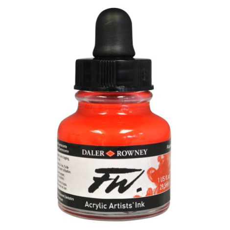 Umělecká akrylová tuš Daler Rowney 29,5 ml - Fluo Red Daler-Rowney