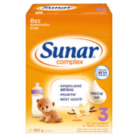 Sunar Complex 3 batolecí mléko vanilka 600 g
