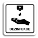 Accept Piktogram "dezinfekce IV" (80 × 80 mm) (bílá tabulka - černý tisk)