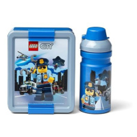 LEGO City svačinový set (láhev a box) - modrá