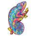 Unidragon Dřevěné puzzle Iridescent Chameleon 107 ks