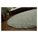 Dywany Lusczow Kulatý koberec SHAGGY Hiza 5cm šedý