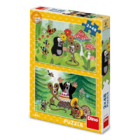 Puzzle Krtek: Oslava 2x48 dílků DINO