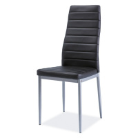 Jídelní čalouněná židle VIPAVA 1, černá/alu