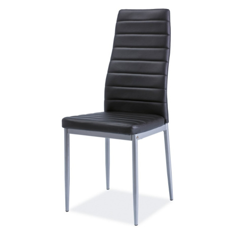 Jídelní čalouněná židle VIPAVA 1, černá/alu Casarredo
