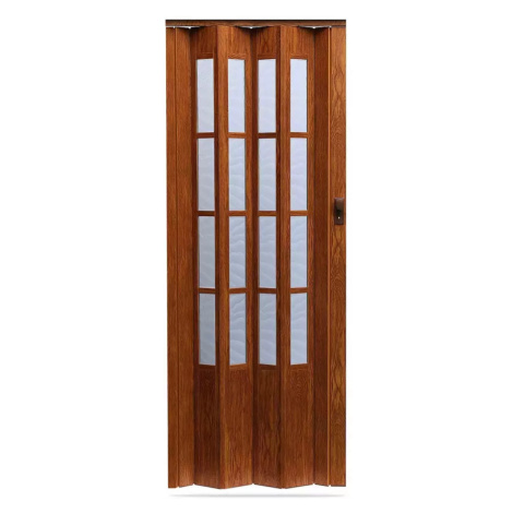 Shrnovací dveře Crystalline glass ořech světlý 860mm BAUMAX