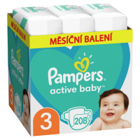 Pampers Active Baby-Dry 3 Mini 6-10Kg 208 ks