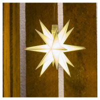 STERNTALER LED hvězda, venkovní, 18cípá, Ø 12 cm baterie bílá