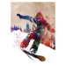 Ilustrace Sport Snowboard art, Justyna Jaszke, 30 × 40 cm