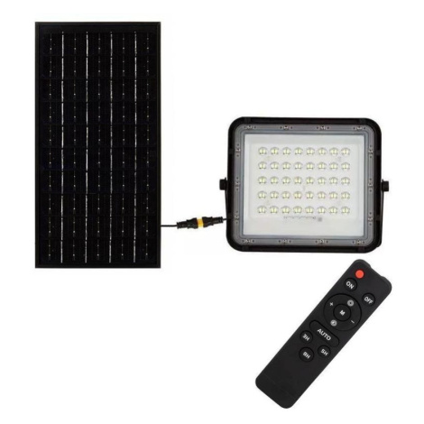 LED Venkovní solární reflektor LED/10W/3,2V IP65 4000K černá + DO Donoci