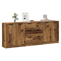 vidaXL Příborníky 3 ks old wood 60 x 30 x 70 cm kompozitní dřevo