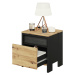 Noční stolek s osvětlením SPOT dub artisan/černá
