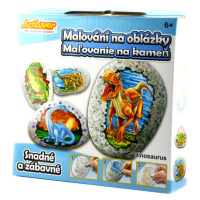 Malování na oblázky/kameny dinosaurus