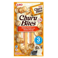 Ciao Churu Cat Bites kuřecí kousky s kuřecím pyré 3 × 10 g