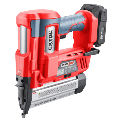 hřebíkovačka/sponkovačka aku SHARE20V, 20V Li-ion, 2Ah Extol Premium