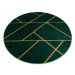 Dywany Łuszczów Kusový koberec Emerald geometric 1012 green and gold kruh - 200x200 (průměr) kru
