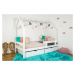 Vyspimese.CZ Dětská postel Ariel se zábranou-dva šuplíky Rozměr: 90x200 cm, Barva: bílá