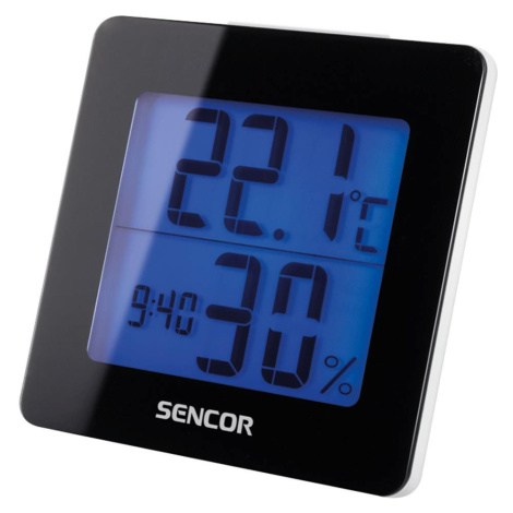 Sencor Sencor - Meteostanice s LCD displejem a budíkem 1xAA černá