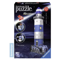 RAVENSBURGER Puzzle 3D Maják v příboji Noční edice 216 dílků