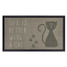 Mujkoberec Original Protiskluzová rohožka Life is better with a cat 105383 Brown Taupe - na ven 