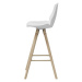 Dkton Designová barová židle Nerea bílá