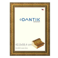 DANTIK rámeček 42 × 59,4, KLASIK zlatý plexi čiré