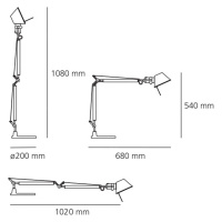 Artemide Artemide Tolomeo Mini stolní lampa s nohou 3000K