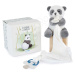 Plyšová panda se šňůrkou na dudlík Panda Dummy Holder Unicef ​​Collection Doudou et Compagnie v 