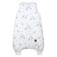 Baby Nellys Spací vak s nohavičkami 88 cm, bavlna, Husy bílá