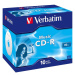 VERBATIM CD-R(10 ks)Audio/Live it!/Colour/Jewel/80Min