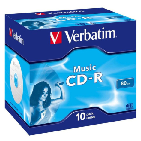 VERBATIM CD-R(10 ks)Audio/Live it!/Colour/Jewel/80Min