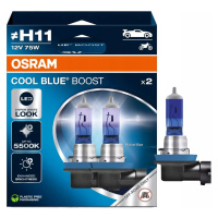 2x H11 Osram Cool Blue Boost Xenon Look 5500K