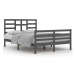 Rám postele šedý masivní dřevo 140 × 200 cm, 3105862