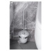 SAPHO X-SQUARE WC štětka závěsná, mléčné sklo, chrom XQ301