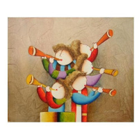 Obraz - Děti hrající na trubku