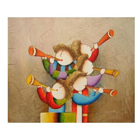Obraz - Děti hrající na trubku FOR LIVING