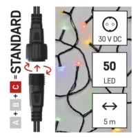 Standard LED spojovací vánoční řetěz, 5 m, venkovní i vnitřní, rGB nebo CCT