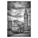 Fotografie LONDON Monochrome Houses of Parliament and traffic, Melanie Viola, 26.7 × 40 cm