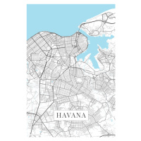 Mapa Havana white, (26.7 x 40 cm)