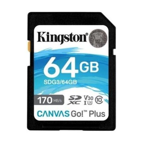 Kingston SDXC Canvas Go! Plus 64GB 170MB/s UHS-I U3