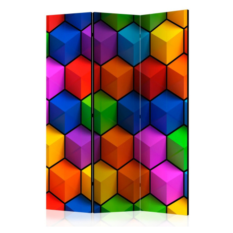 Paraván Colorful Geometric Boxes Dekorhome 225x172 cm (5-dílný) Artgeist