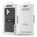 Zadní kryt DKNY PU Leather Repeat Pattern Tonal Stripe pro Apple iPhone 16 Plus, černá