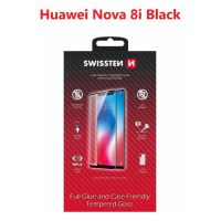 Tvrzené sklo Swissten Full Glue, Color Frame, Case Friendly pro Huawei Nova 8i, černá