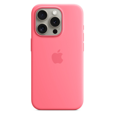 Apple iPhone 15 Pro Silikonový kryt s MagSafe růžový MWNJ3ZM/A Růžová