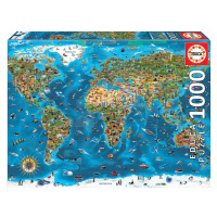 Puzzle Wonders of the World Educa 1000 dílků a Fix lepidlo v balení od 11 let