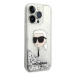 Karl Lagerfeld KLHCP14LLNKHCH hard silikonové pouzdro iPhone 14 PRO 6.1" silver Glitter Karl Hea