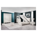 Studentská postel 100x200 s výklopným úložným prostorem esme - šedá