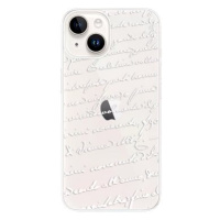 iSaprio Handwriting 01 pro white pro iPhone 15 Plus