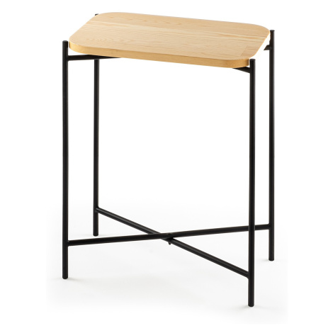 Kalune Design Odkládací stolek Shb-003 z masivu černý/dub přírodní